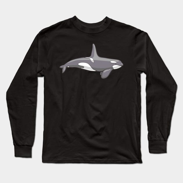 Orca Killer Whale Illustration Long Sleeve T-Shirt by taylorcustom